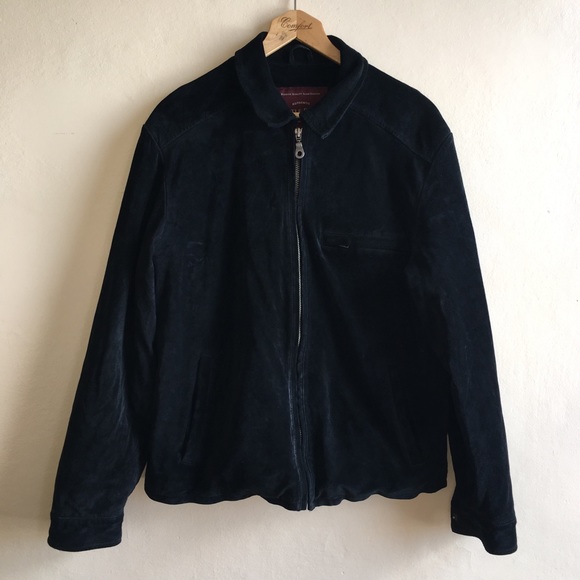 Eddie Bauer Other - Eddie Bauer black suede leather bomber jacket